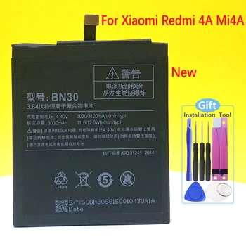 NAUJAS BN30 Baterija Xiaomi Redmi 4A Mi4A M4A Pakeitimo Smartphone/Smart Mobilųjį Telefoną