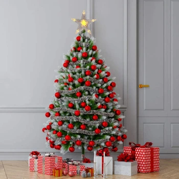 Šviesa Spindinčią Žvaigždę Medžio Topper Dekoro LED Ornamentu Kalėdų Eglutė Star Topper Pasakų Dekoracijas Šviesos Dekoras