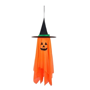 Helovinas Dekoracijas Orange Moliūgų Wizard Hat Helovinas Dekoro Kabinti Moliūgų Papuošalų Už Namų Patalpų Lauko