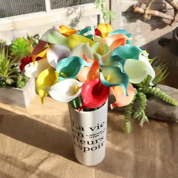 Mini Calla Aukštos Kokybės Dirbtinės Gėlės Šilko Gėlių Modeliavimas Padirbtų Augalų Vestuvių Namų Dekoravimo Reikmenys