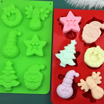 1Pc Kalėdų Medžio Sniego Formos Tortas, Pelėsių Cupcake Pyragas Dekoravimo Priemonės 