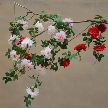 Netikrų gėlių pintais vainikas modeliavimas rožių vynuogių troba dekoro gėlių durų vainikas vamzdis likvidavimo gėlių vynuogių sienos kabo vynuogių
