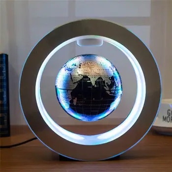 Naujovė Apvalus LED Plūduriuojantis Pasaulyje Magnetic Levitation Naktį Šviesos Antigravity idėjų Lempos Kamuolys Vaikams, Vaikams, Dovanų Pasaulio Žemėlapis