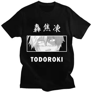 Japonų Anime, Mano Herojus akademinės bendruomenės T-shirt Super Mados Todoroki Shoto Spausdinti Marškinėliai trumpomis Rankovėmis, Vyrų Juokinga Kūrybiškumą Marškinėlius
