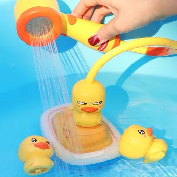 Mažai Geltona Antis Kūdikių Vonios Žaislai Vasarą Būtina turėti Vandens Purškimo Žaidimas Vonios kambarys Elektros Dušo Geriausia Žaisti Vandens Dovana Vaikams