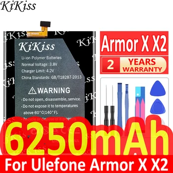 6250mAh KiKiss Galinga Baterija X X2 už Ulefone Šarvai X /X2 3059