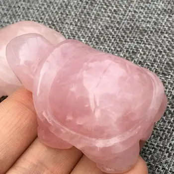 Gamtos pink rose kvarco kristalo blizgesys kaulų raižyti gydymo 1PC