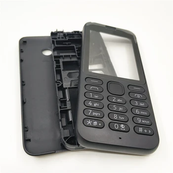 Naujas Pilnas Korpusas Nokia 215 Plastiko Visą Pilną Mobiliojo Telefono Korpuso Dangtis Atveju+Anglų Klaviatūra