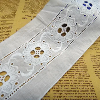 medvilnės audinio iškirpti siuvinėjimo dvišalius nėrinių 8,5 cm drabužių priedų namų tekstilės lentelė užuolaidų apdailos nuotakos suknelė kaspino 