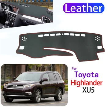 PU Odos Dashmat prietaisų Skydelio Dangtelį, Mat Kilimų Automobilių Optikos reikmenys Toyota Highlander XU50 Kluger 2014~2019