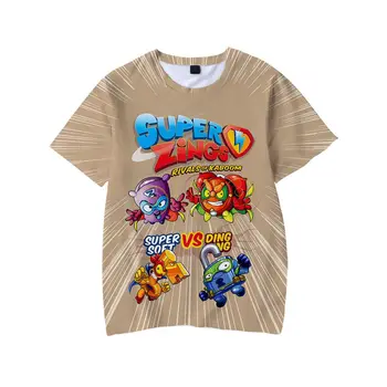 Berniukai Super Zings Marškinėliai Superzings Spausdinti Drabužiai Mergaitėms 3D Juokingi marškinėliai Kostiumas Vaikams iki 2021 m. Vasaros Drabužių Mergaitėms Viršūnės