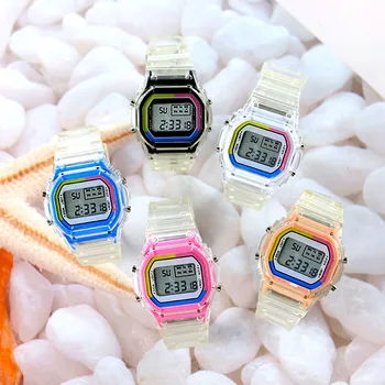 Sportas Laikrodžiai Signalizacijos Šviesos Elektroninių Žiūrėti LCD Sporto Vandeniui Vaikams Žiūrėti Montre Femme Reloj Mujer Relojes Para Mujer