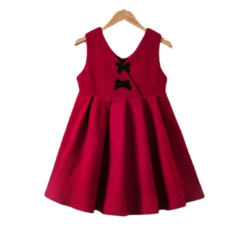 2022 m. Rudens ir Žiemos korėjos Stiliaus Vaikams Vilnos Tirštėti Drabužių Paauglių Mergaičių Šalis Suknelė Kūdikių Vaikams Mielas Princesė Suknelė, #6688