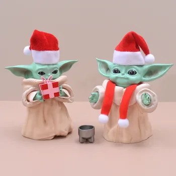 Disney Baby Yoda Grogu pvc Veiksmų Skaičius, Modelis Žaislų Meistras Yoda Mandalorian Lėlės Vaikams Kalėdų Dovana