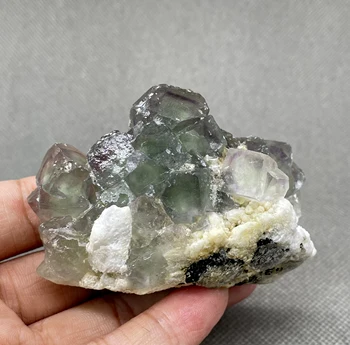 NAUJAS! 189g Gamtos žalia violetinė fluorito mineralinių pavyzdys Akmenys ir kristalai crystal Healing
