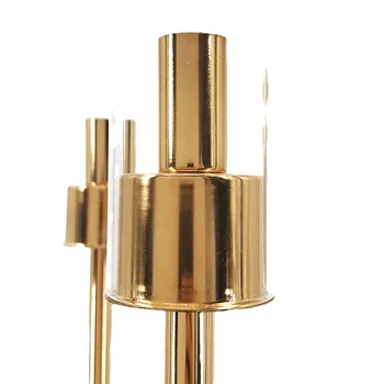 10 Galvų 120cm Ūgio Aukso Metalo Kvadrato formos Pagrindo Žvakių Laikiklis su Stiklo lempų gaubtų Vestuvių Namų Dekoro Metalo Žvakidė