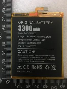 100% Originalus Naujas 3.8 V 3300mAh BAT17563300 baterija doogee šaudyti 1 5.5 colių Mobiliojo Telefono Baterija