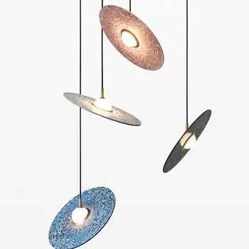 Šiaurės paprasta šiuolaikinių diskų liustra dirbtinio akmens dizaineris modelis kambarys asmenybės kambarį valgomasis šviesos juosta