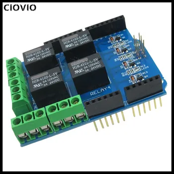 CIOVIO2PCS 4 kanalų relė 5v shield modulio, Keturių kanalų perjungimo valdymo valdybos relay plėtros valdybos arduino UNO R3 mega 2560