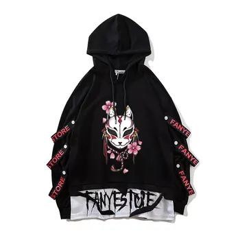Anime Demon Slayer Hoodie Kamado Nezuko Spausdinti Gobtuvu Palaidinės Vyrų Hip-Hop, Punk Streetwear Atsitiktinis Megztinis