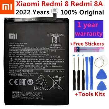 100% Naujas XiaoMi Originalaus 5000mAh BN51 Už Xiaomi Redmi 8 Redmi 8A Redmi8 Autentiški, Telefono Baterija +Įrankius, Nemokamai