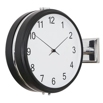 Šiaurės Modernus Sieninis Laikrodis Metalo Prabanga Didelis Dvipusis Laikrodžiai Kambarį Silent Sieniniai Laikrodžiai, Namų Dekoro Horloge Murale Dovana