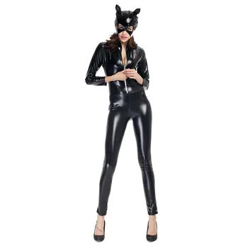Color club kostiumas lakinės odos katė mergina neutralus motociklo kostiumas Helovinas kostiumas šalis sekso kostiumas