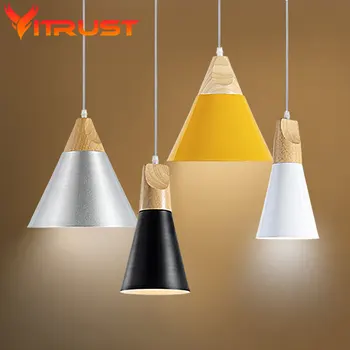Kūrybos medienos pakabukas lempa, moderni pakaba apšvietimas baras, valgomasis pakabukas lempos art deco sieniniai šviestuvai šviestuvas, pakabos