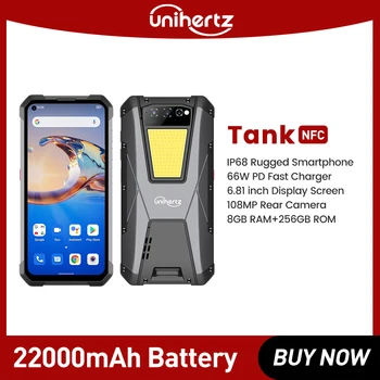 Unihertz BAKAS Patikima Išmanųjį telefoną 8GB 256 GB Naktinio Matymo Android 12 Atrakinta Mobiliojo Telefono 22000mAh Didesnę Bateriją