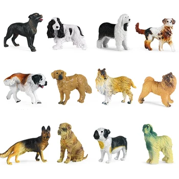 12Pcs Modeliavimas Gyvūnų, Augintinių, Šunų Serijos Modelio 
