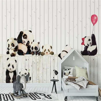custom modernus 3d tapetai, vaikų kambarys, svetainė, miegamajame sienos freskos minimalistinio žaisti panda bambuko tapetai, namų dekoro