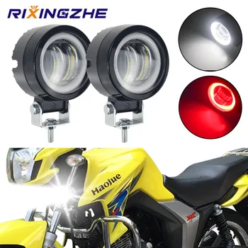 RXZ 1Pair 40W Motociklų priekinis žibintas, dviračio Žibintų lemputės Angel eyes LED juosta darbą šviesos Vairuotojo Vietoje Rūko Žibintai Išorės LED