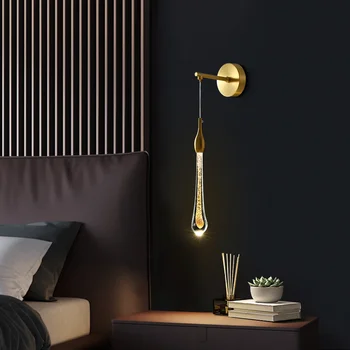 šiuolaikinių led medienos vonios kambarys šviesos siena šviesos abajur blizgesio miegamojo lempa šalia lempos