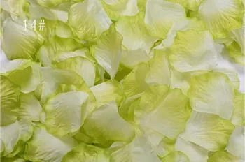 5,000 vnt 4.5*4.5 cm, Nuolydžio Žalia+Balta Rožė Gėlių Lapai, Žiedlapiai Už Vestuves Atostogų Vieta Apdailos Spalva-14