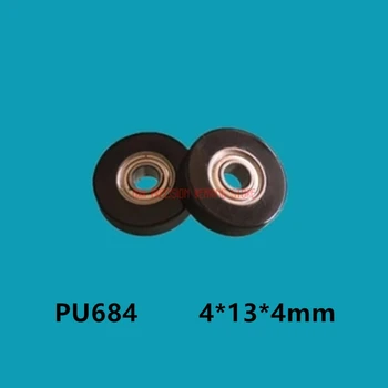 PU684-13-4 UMBB4-13 poliuretano formavimo guolių 684 poliuretano skriemulys 4*13*4mm suvynioti guma, guolis, mažų roller skriemulys