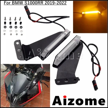 2vnt Motociklo LED Priekiniai Indikatorių Gintaro Mirksi Posūkio Signalo Lemputė, Indikatorius dega BMW S1000RR S 1000 RR 2019 2020 2021 2022