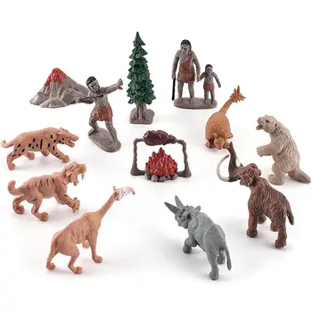 12pcs/set Imitavimo Modelį Senovės Primityvios Priešistorinių Behemoth Gyvūnų Ornamentais
