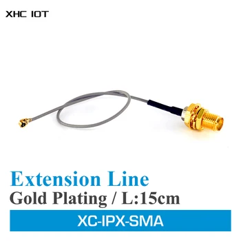 10VNT IPX Adapteris Pratęsimas Linija 20cm XHCIOT XC-IPX-SMA UFL prie RP SMA Jungtis WIFI Antenos prailginimo Laido