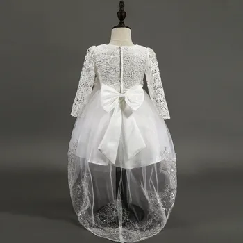 mielas mergaičių suknelė ilgomis rankovėmis nėriniais, gale princesė suknelė 3-12years merginos vestuvių nėrinių suknelė drabužių