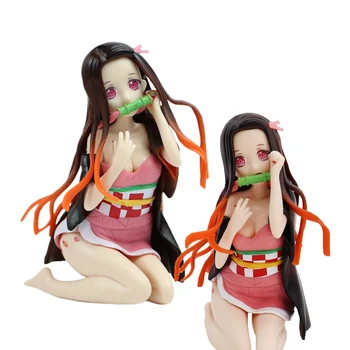 Anime Demon Slayer Pav Kamado Nezuko Seksualus Nuleidimo Kelia Lėlės Modelio PVC Statinio Apdaila Surinkimo Dovana Žaislai
