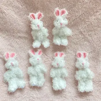 Naujo Dizaino 13-14cm Mini Rabbit Su Reguliuojamu Sąnarių, Minkštųjų Kawaii Įdaryti Pliušinis Kiškis Žaislas Kalėdų Baby Girl Dovana
