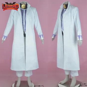 JoJo ' s Bizarre Adventure Deimantas yra Neperleidžiama Kujo Jotaro cosplay balta cosplay apranga kostiumas su skrybėlę