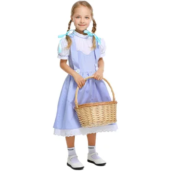Mergina Šeimai Šalis Tradicinis prancūzų Tarnaitė Knyga Savaitę Kostiumas Helovinas Vaikas Alice in Wonderland Fantasia Išgalvotas Suknelė
