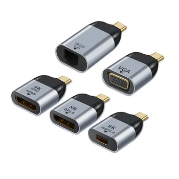 Karšto Pardavimo USB C Iki HDMI suderinamus Dp-Mini Dp-Vga Adapteris USB C Tipo HDMI Kabelis 4KConverter Samsung/Huawei 30