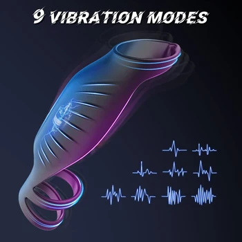 Vyrų Vibracija Gaidys Silikono Mova Žiedas Atidėti Ejakuliacija, Varpos Plėtros Sekso Žaisliukai Vyrams Suaugusiųjų Produktų Pora Orgazmas