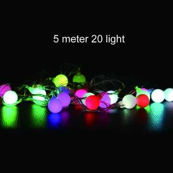 35pcs Kamuolys led styginių šviesos 5M 20led 25mm skersmens kamuolys AC220V/110V apdailos šviesos lattern šviesos Kalėdų žiburiai + pabaigos plug