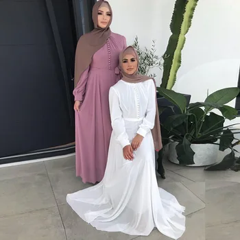 Turkijos Moterų Kaftan Skraiste Afrikos Hijab Artimųjų Rytų Longue Caftan Femme Musulman Šifono Eid Suknelė Mujer Musulmonų Arabų Muyer