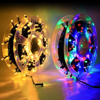 50M String Žibintai 8Modes Pasakų Žibintai ES Plug 240 LED Festivalis Kalėdinė Dekoracija Naujųjų Metų Vestuves Vandeniui