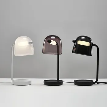 Šiaurės šalių šiuolaikinės paprastas stiklas kambarį stalo lempa meno miegamojo lovos studijų viešbutis dizaineris stalo lempa