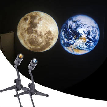 Mėnulio Lempos Planetos Projektorius Naktį Šviesos Dangaus Projektorius 360° Pasukti USB Mėnulis Naktį Led Lempos Žemės Projekcija Lempos Kambario Dekoro